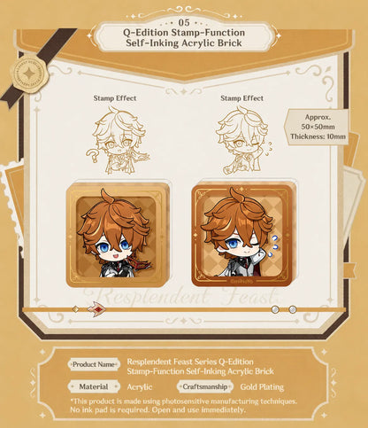 Genshin Impact Tartaglia decorative acrylic photo frame standee with elegant collectible design