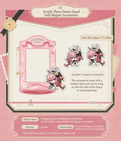 Genshin Impact Resplendent Feast Yae Miko collectible materials and finish close-up