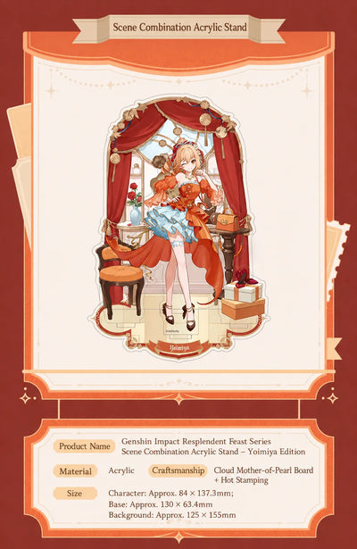 Genshin Impact Yoimiya Resplendent Feast crossbody card holder accessory display