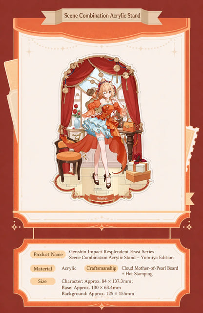 Genshin Impact Yoimiya Resplendent Feast crossbody card holder accessory display