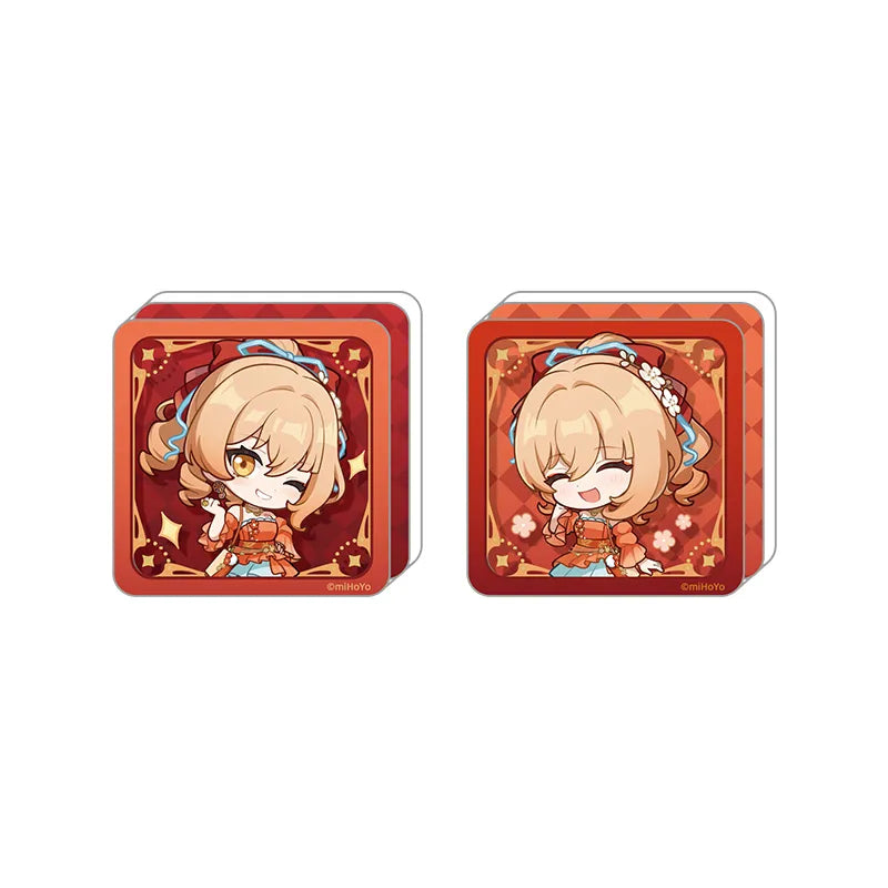 Genshin Impact Yoimiya Resplendent Feast chibi stamp acrylic block collectible display merch