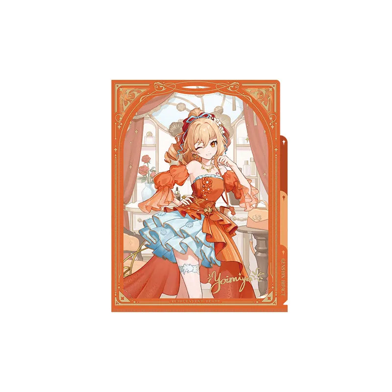 Genshin Impact Yoimiya Resplendent Feast multi-layer file folder anime stationery merch