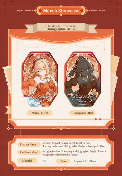 Genshin Impact Yoimiya Resplendent Feast scene combination acrylic stand showcase