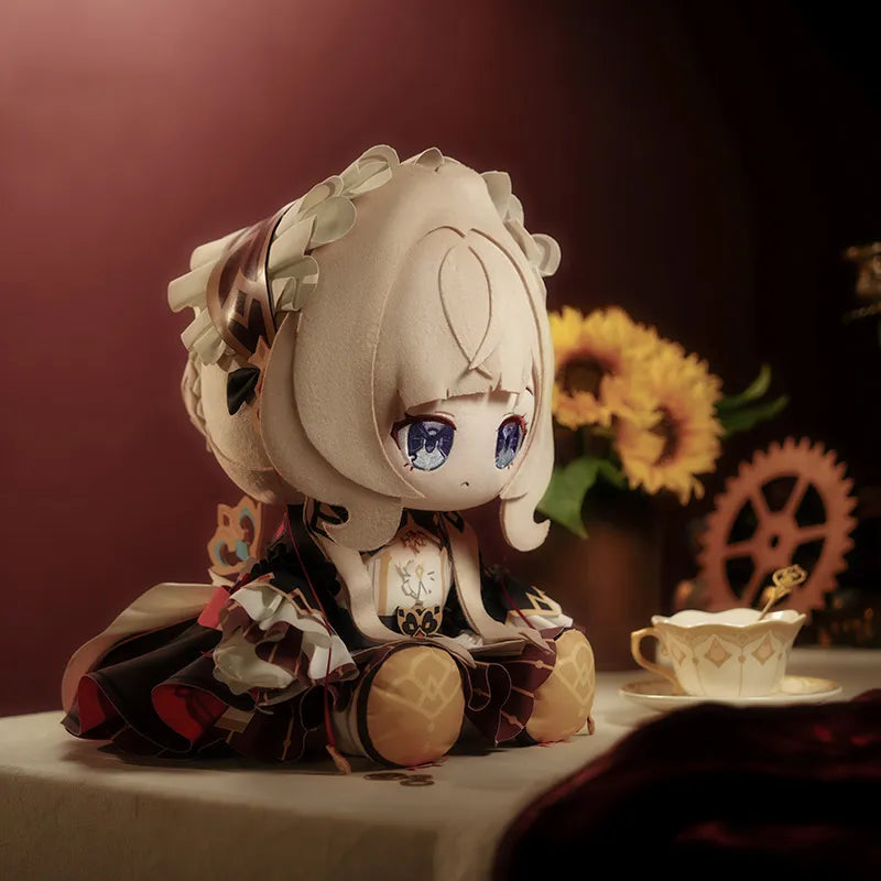 Sandrone sitting plush doll with detailed character outfit