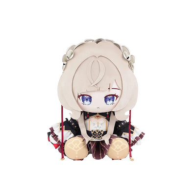 Sandrone sitting plush doll on white background