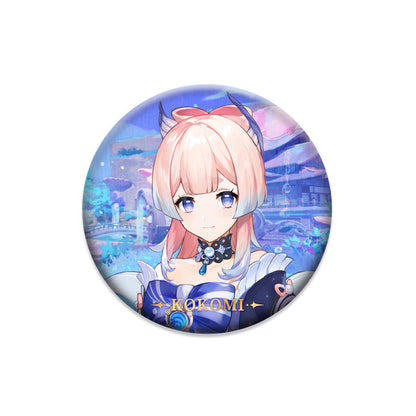 Genshin Impact Sangonomiya Kokomi character badge anime collectible pin