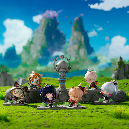 Genshin Impact Sayu Battlefield Heroes blind box chibi figure with ninja themed outfit and display base