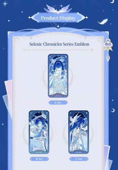 Selenic Chronicles Commemorative Card Set A, B, and C Ver. designs