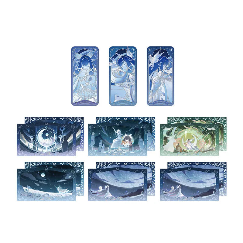 Genshin Impact Selenic Chronicles emblems and commemorative card sets featuring Columbina