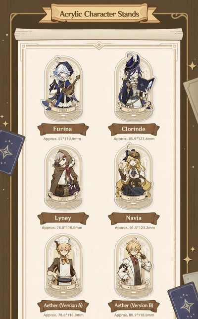 Genshin Shadows Amidst Snow Series character merchandise display preview official merchandise