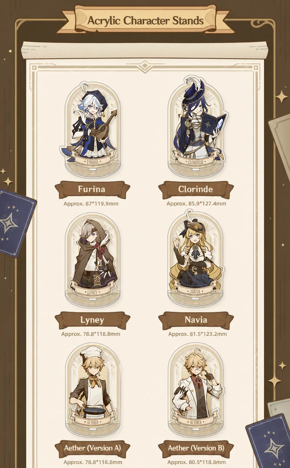 Genshin Shadows Amidst Snow Series character merchandise display preview official merchandise