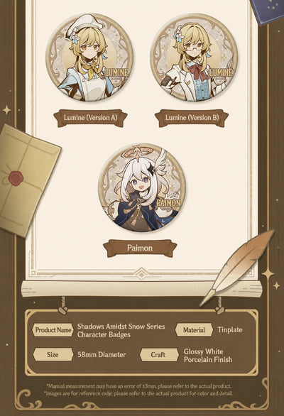 Genshin Shadows Amidst Snow Series character merchandise packaging preview official merchandise