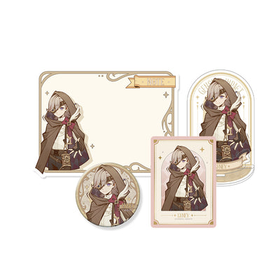 Genshin Shadows Amidst Snow Series Lyney merchandise set with collection card official merchandise