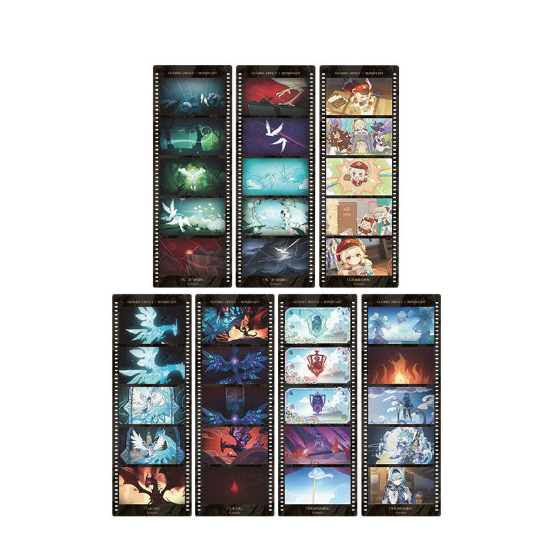 Genshin Impact Shadows of Dust bookmark set Mondstadt Liyue film style design