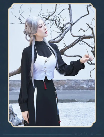 Genshin Impact Shenhe accessory material detail with refined craftsmanship showcase