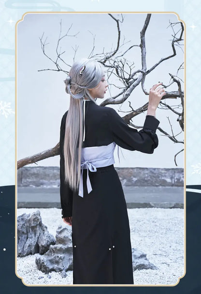 Decorative accessory and tassel details on Genshin Impact Shenhe themed outfit