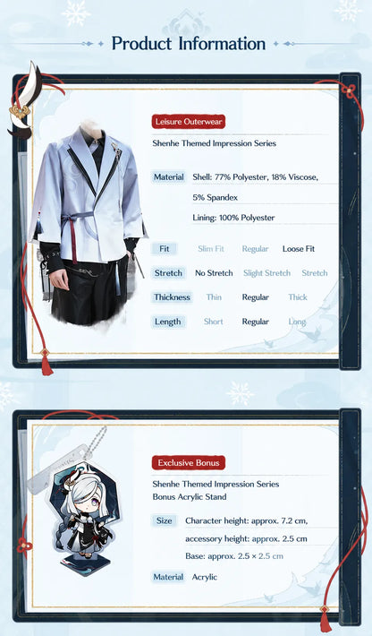 Genshin Impact Shenhe themed impression series bonus acrylic stand accessory