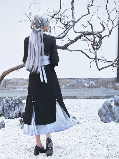 Genshin Impact Shenhe half-length skirt with tassel accessory and asymmetrical layered skirt detail