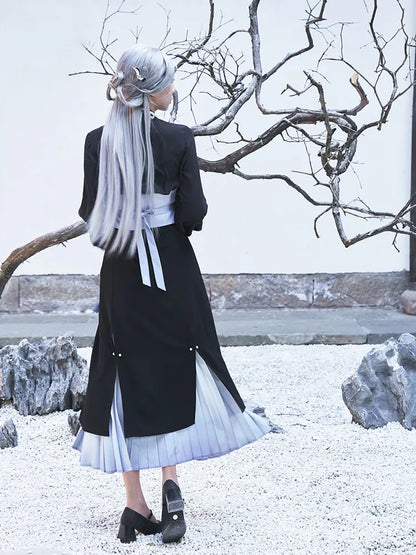 Genshin Impact Shenhe half-length skirt with tassel accessory and asymmetrical layered skirt detail