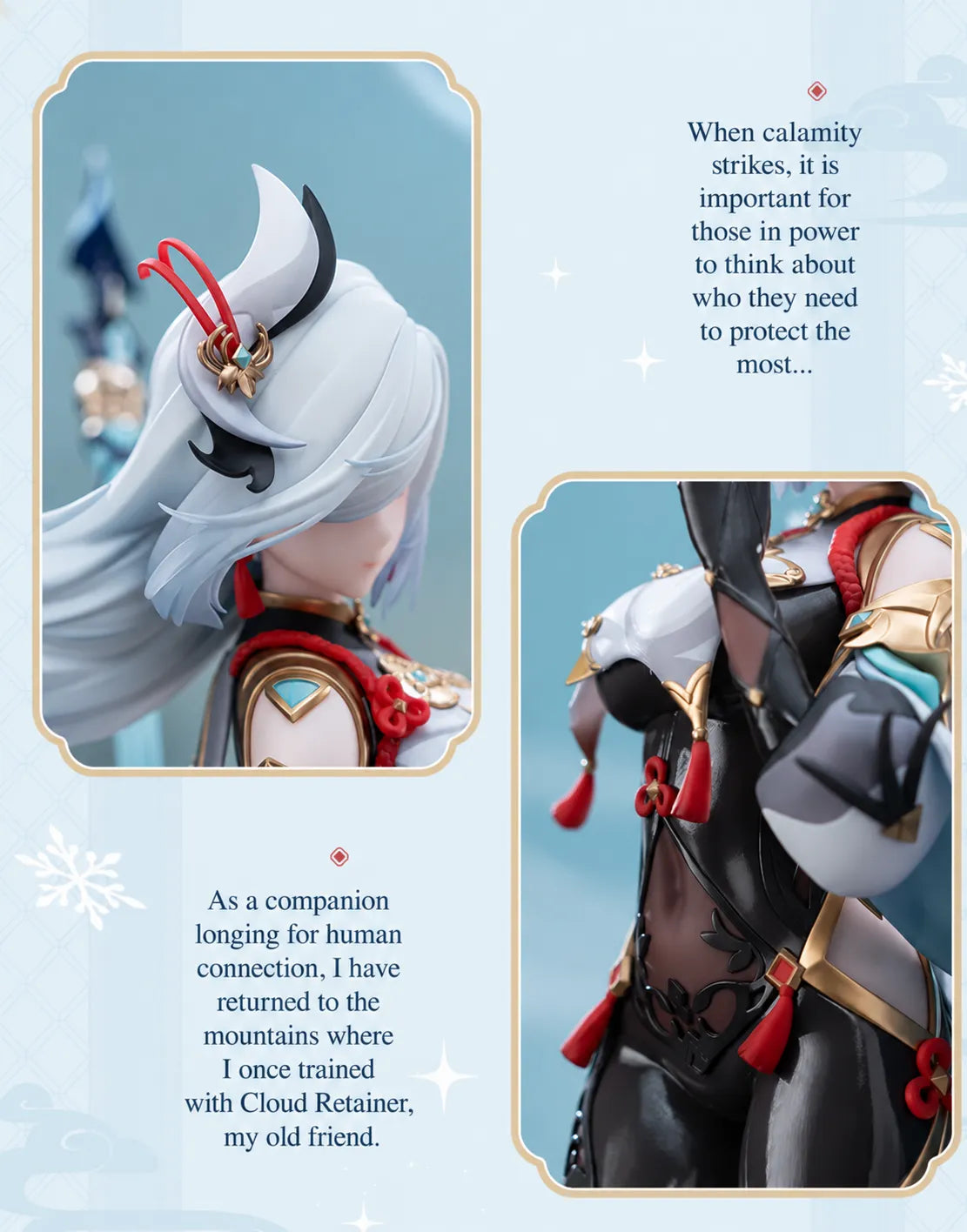 Shenhe figure detailed head sculpt and hair ornament