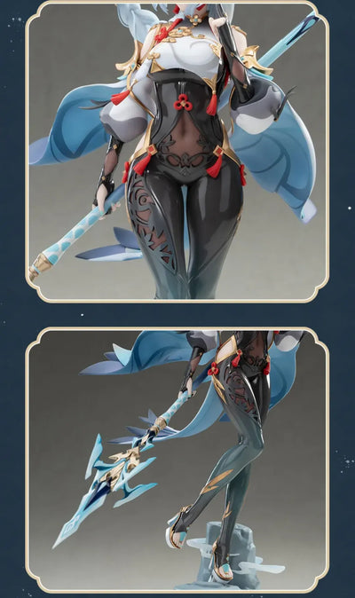 Shenhe figure lower body costume details and sculpting
