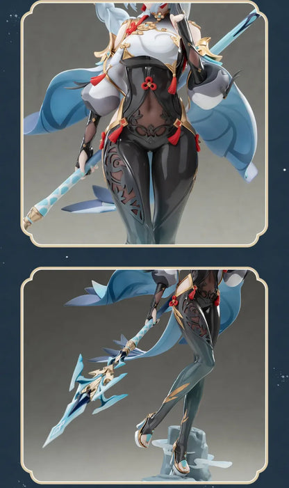 Shenhe figure lower body costume details and sculpting