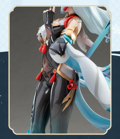Shenhe figure upper body costume and craftsmanship details
