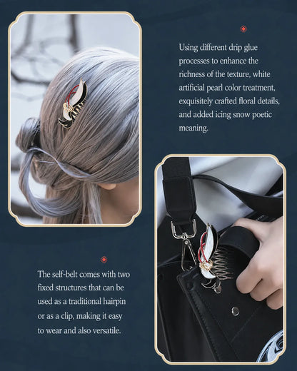 Genshin Impact Shenhe hair comb product information display with material and size details