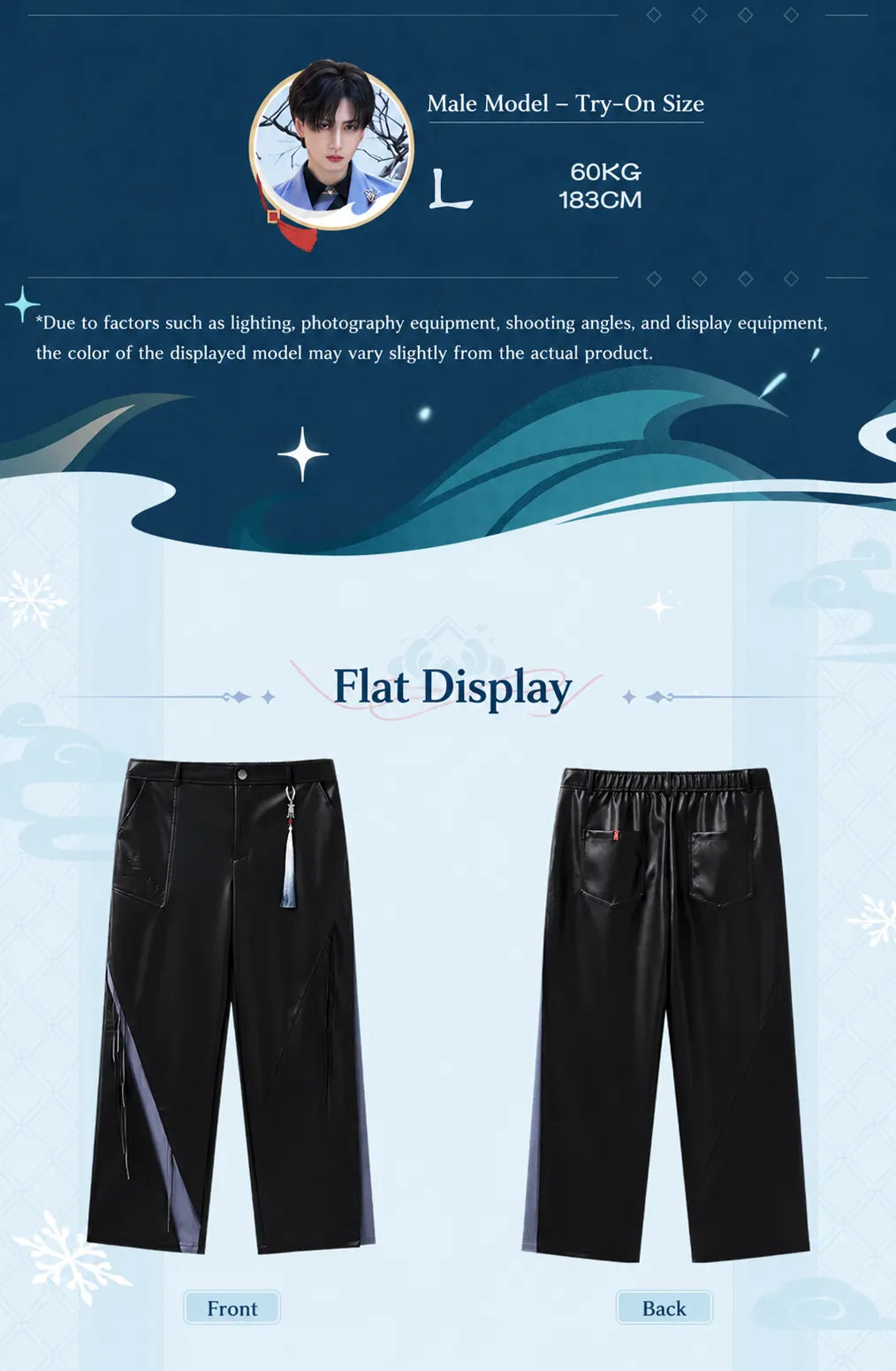 Genshin Impact Shenhe themed leisure long pants real product photography showcase