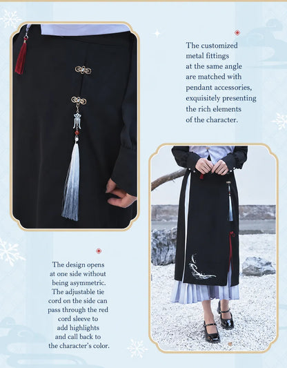 Genshin Impact Shenhe themed impression series skirt model fitting and styling reference