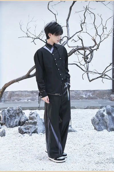 Genshin Impact Shenhe casual shirt outfit styling for male model showcase