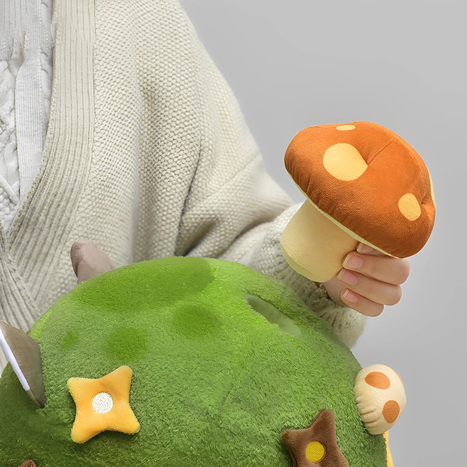 Genshin Impact Shroomboar plush toy back view showing tail design