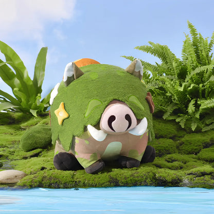 Genshin Impact Shroomboar plush toy front view with mushroom detail