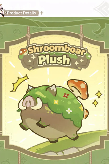 Genshin Impact Shroomboar plush soft polyester fabric texture close up