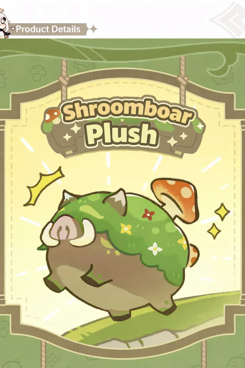 Genshin Impact Shroomboar plush soft polyester fabric texture close up