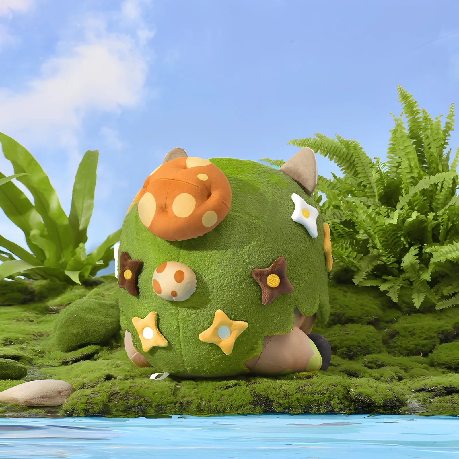 Genshin Impact Shroomboar plush toy side view showing body shape