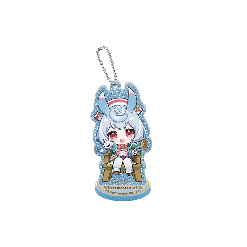 Genshin Sigewinne Q version acrylic stand keychain with chibi themed artwork from the Teyvat Special Screening Series