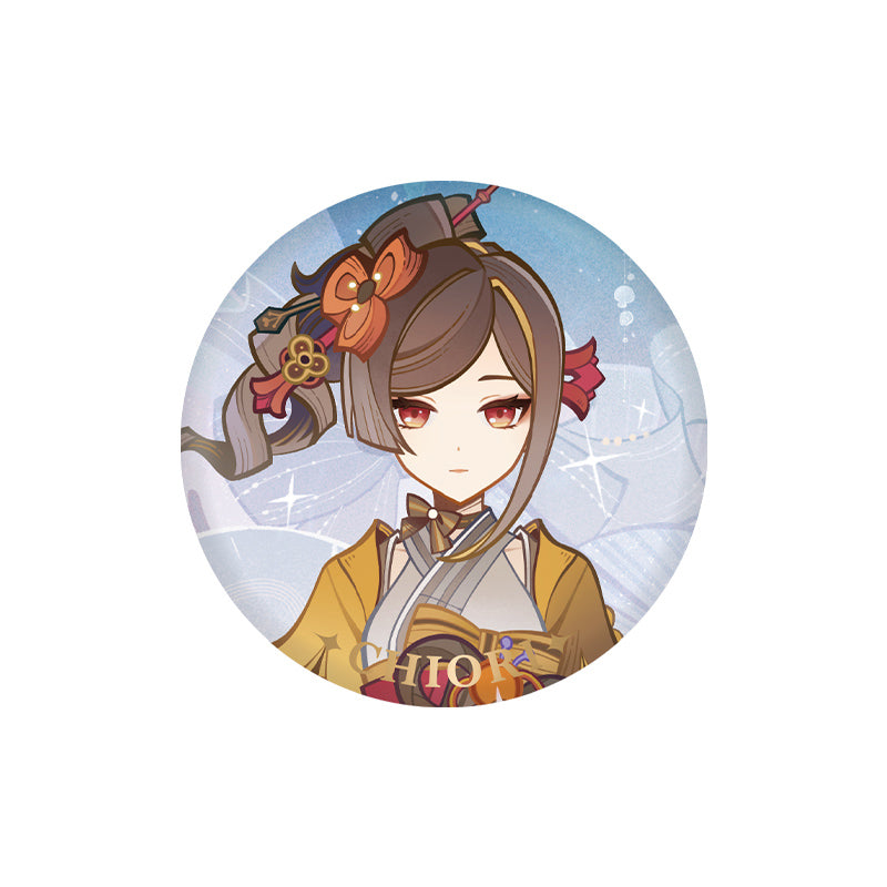 Genshin Impact Silken Dreams Series Chiori character badge themed collectible pin