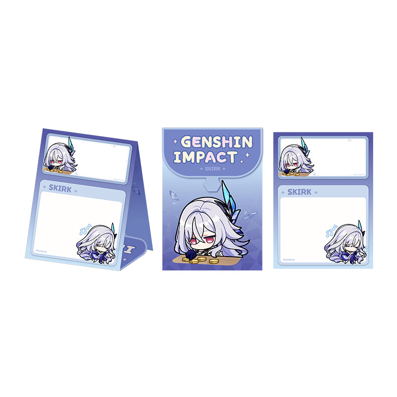 Genshin Impact Skirk emoji series merchandise badge acrylic keychain memo pad collection