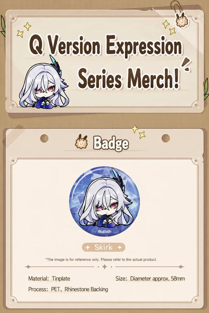 Genshin Impact Skirk emoji series product overview multiple item types display