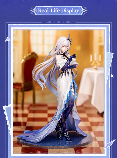 Genshin Impact Skirk figure real-life display with detailed costume and base
