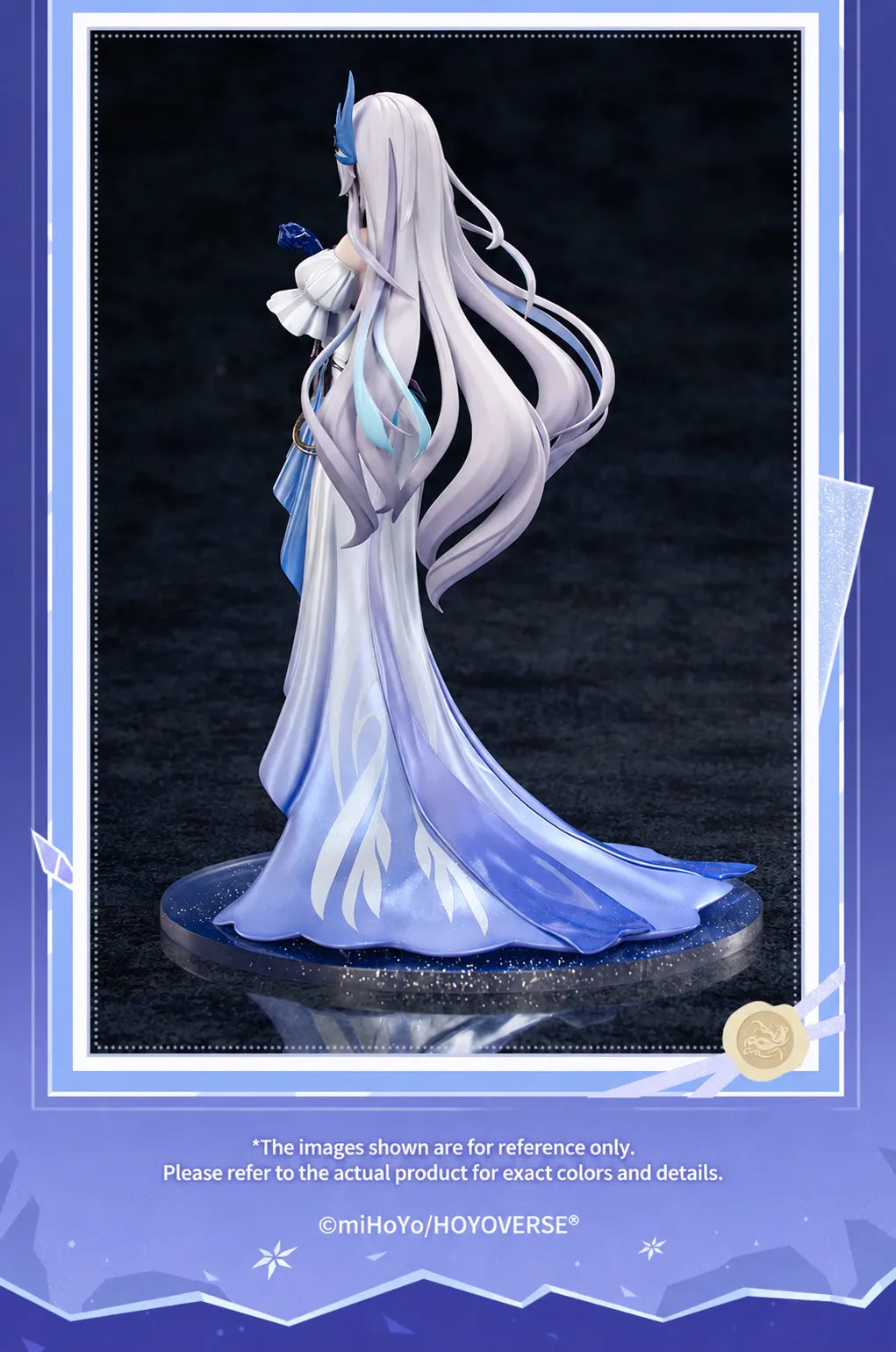 Genshin Impact Skirk FES Series 1/8 scale figure rear view showing flowing hair and detailed dress design
