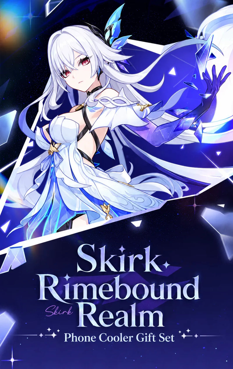 Skirk Rimebound Realm Phone Cooler Gift Set product specifications and included accessories