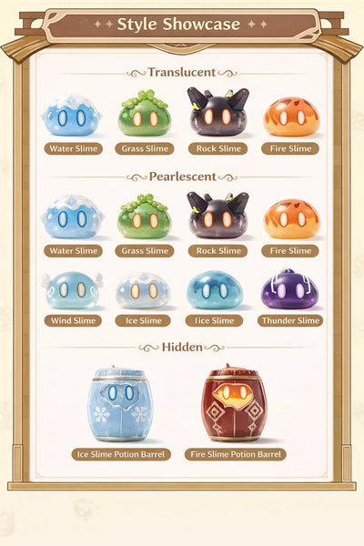 Genshin Impact Pearlescent Slime types glossy finish collection