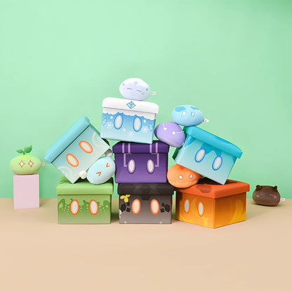 Genshin Impact Slime Series storage stool all elemental designs display stacked setup