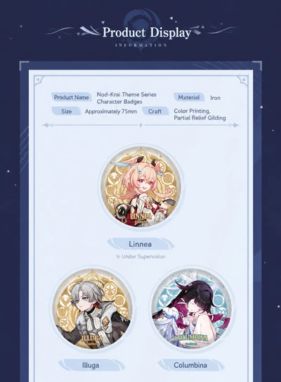 Song of the Welkin Moon Character Badge Series with premium artwork and collectible character designs from Genshin