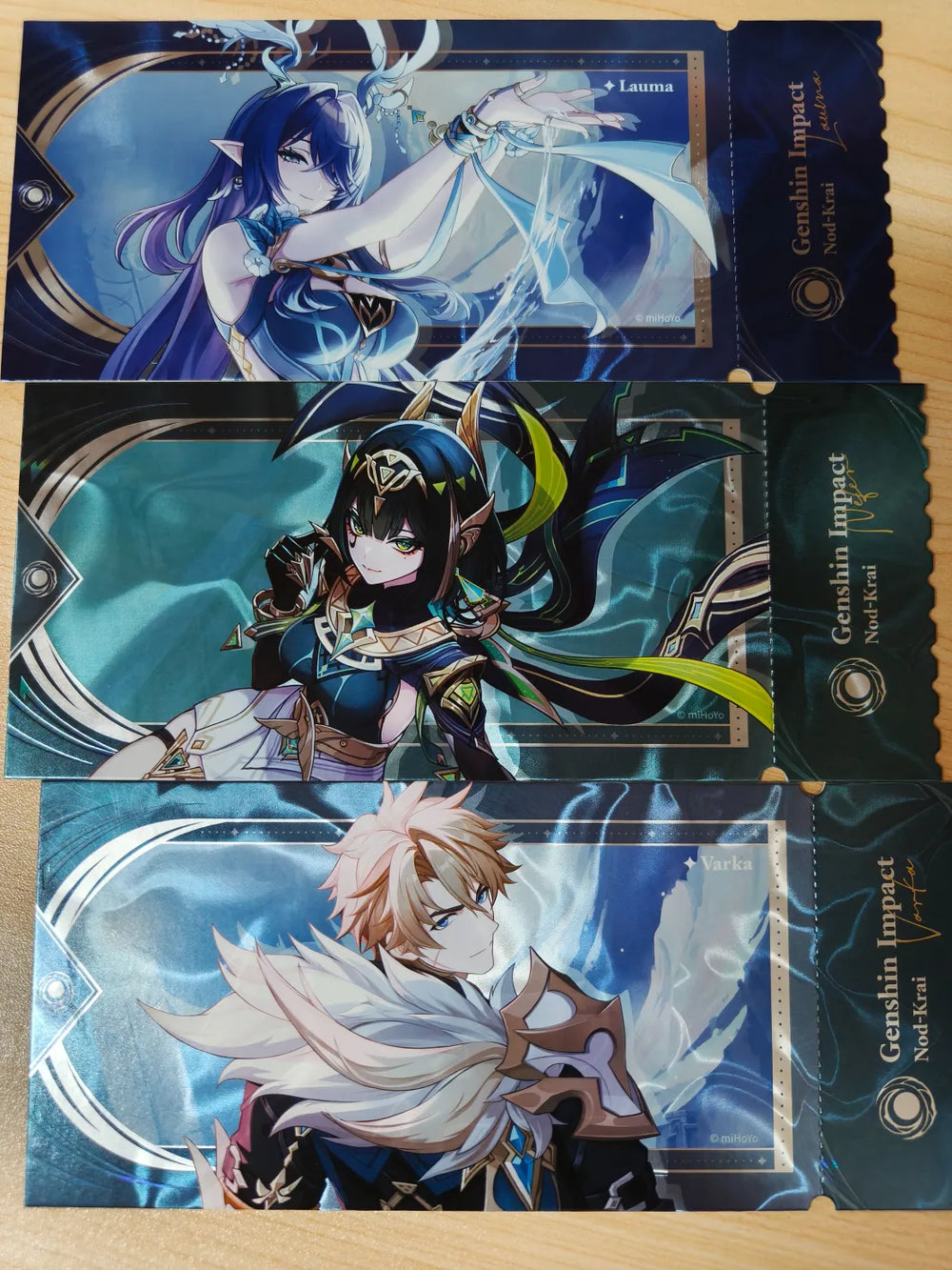 Genshin Impact Song of the Welkin Moon Holographic Ticket Blind Box