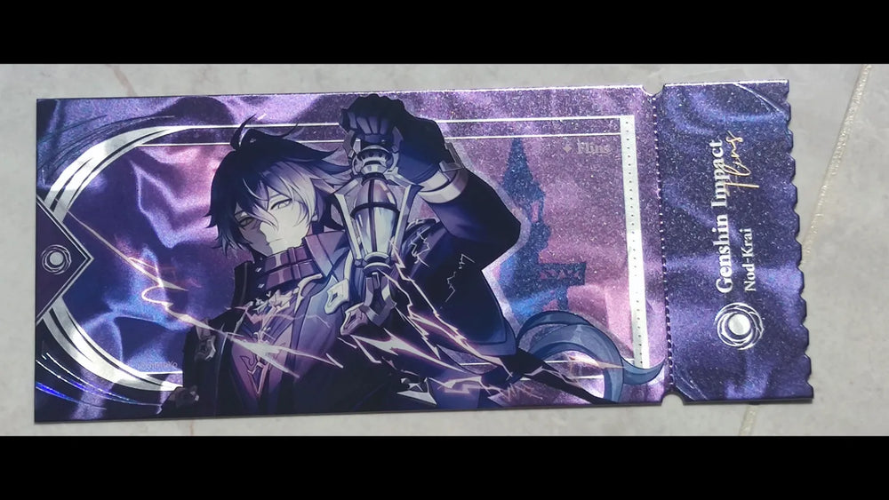 Genshin Impact Song of the Welkin Moon Holographic Ticket Blind Box