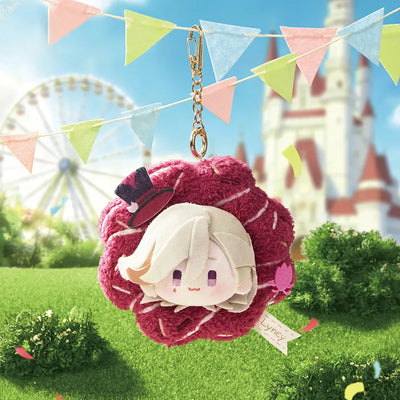 Genshin Impact Spring Blossom Tales Lyney floral wreath plush keychain