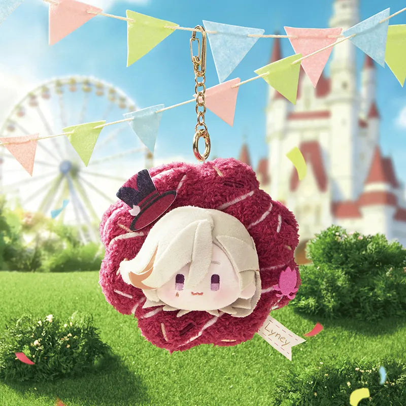 Genshin Impact Spring Blossom Tales Lyney floral wreath plush keychain